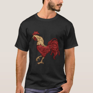 Rooster Red Fighting Chicken T-shirt