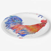Rooster Red Waterverf Birthday Party Paper Bord (Gekanteld)