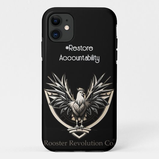 Rooster RevolutionWear: Defect the System Case-Mate iPhone Case (Achterkant)
