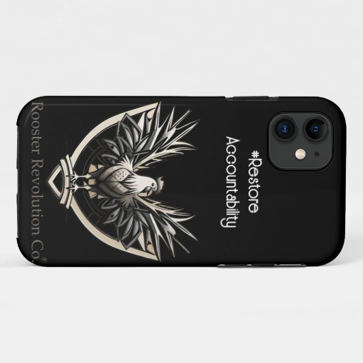 Rooster RevolutionWear: Defect the System Case-Mate iPhone Case (Achterkant (horizontaal))
