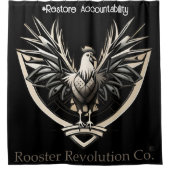 Rooster RevolutionWear: Defect the System Douchegordijn (Voorkant)