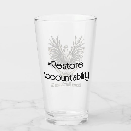 Rooster RevolutionWear: Defect the System Glas (Achterkant)