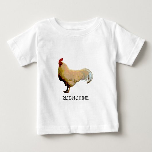ROOSTER RISE-N-SHINE FOTO BABY T-SHIRT (Voorkant)