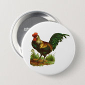 Rooster Ronde Button 7,6 Cm (Voorkant /achterkant)