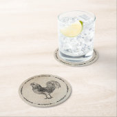  Rooster Ronde Kartonnen Onderzetter (Insitu)