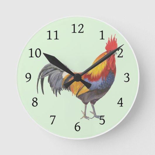 Rooster Ronde Klok (Voorkant)