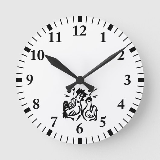 Rooster Ronde Klok (Voorkant)