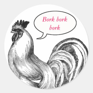rooster ronde sticker