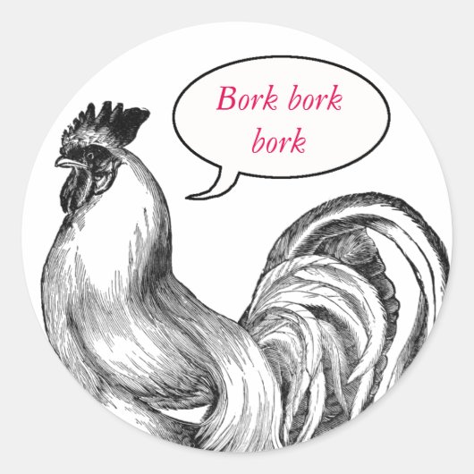rooster ronde sticker (Voorkant)