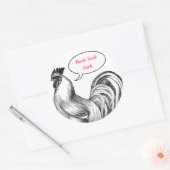 rooster ronde sticker (Envelop)