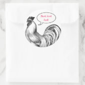 rooster ronde sticker (Tas)