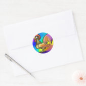 Rooster Ronde Sticker (Envelop)