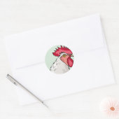 Rooster Ronde Sticker (Envelop)