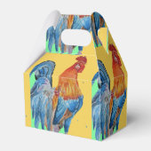 Rooster Rood Blauw Kind Verjaardagstaart Favor Box Bedankdoosjes (Achterkant)