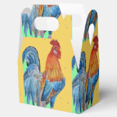 Rooster Rood Blauw Kind Verjaardagstaart Favor Box Bedankdoosjes (Geopend)