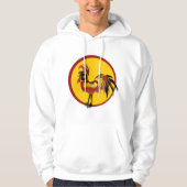 Rooster rood en zwart hoodie (Voorkant)