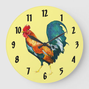 Rooster Rooster Rooster Animal Clock Grote Klok