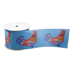 Rooster Roosters haak schattig Satin Ribbon Satijnen Lint