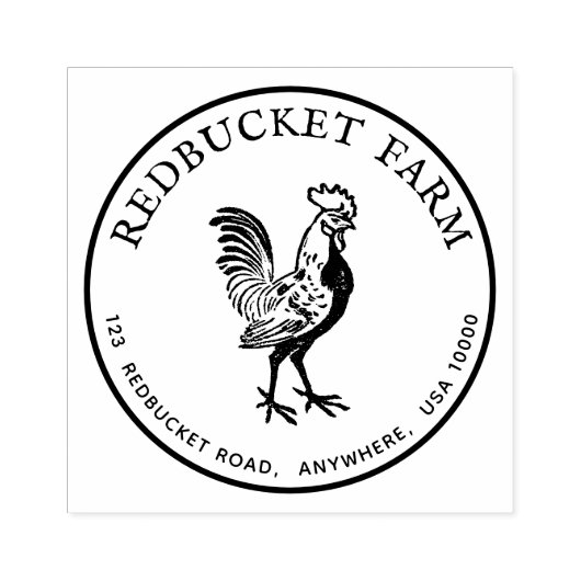  Rooster Rubber Stempel (Afrduk)