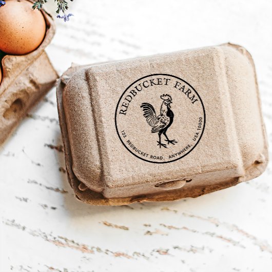  Rooster Rubber Stempel