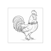 Rooster Rubberstempel (Afrduk)