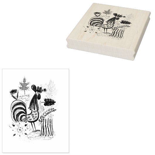 Rooster Rubberstempel (Gestempeld)