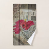 Rooster Rustic Chicken Coop Barn Board Bad Handdoek (Handdoek)