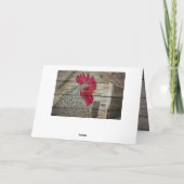 Rooster Rustic Chicken Coop Barn Board Bedankkaart (Achterkant)