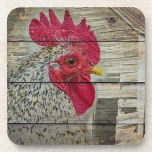 Rooster Rustic Chicken Coop Barn Board Bier Onderzetter