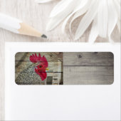 Rooster Rustic Chicken Coop Barn Board Etiket (Insitu)