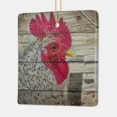 Rooster Rustic Chicken Coop Barn Board Keramisch Ornament (Links)