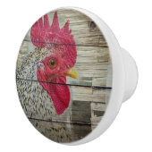 Rooster Rustic Chicken Coop Barn Board Keramische Knop (Rechts)