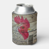 Rooster Rustic Chicken Coop Barn Board Koelbox Blikjeskoeler (Blikje Voorkant)