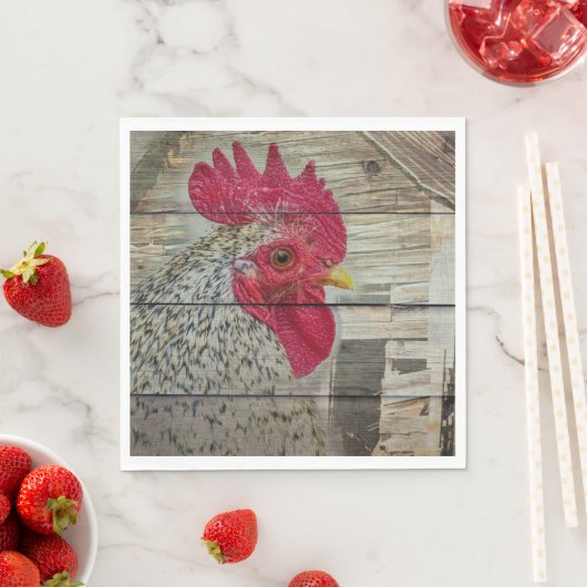 Rooster Rustic Chicken Coop Barn Board Servet (Insitu)