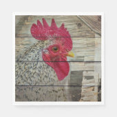 Rooster Rustic Chicken Coop Barn Board Servet (Voorkant)