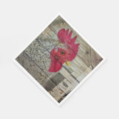 Rooster Rustic Chicken Coop Barn Board Servet (Hoek)