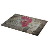 Rooster Rustic Chicken Coop Barn Board Snijplank (Hoek)