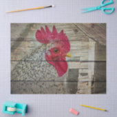 Rooster Rustic Chicken Coop Barn Board Tissuepapier (Craft)