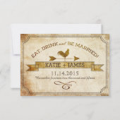  Rooster Rustieke Land RSVP-kaart RSVP Kaartje (Achterkant)