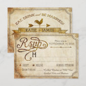  Rooster Rustieke Land RSVP-kaart RSVP Kaartje (Voorkant / Achterkant)