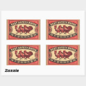  Rooster Safety Match Label (Vel)