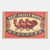 Rooster Safety Match Label (Voorkant)