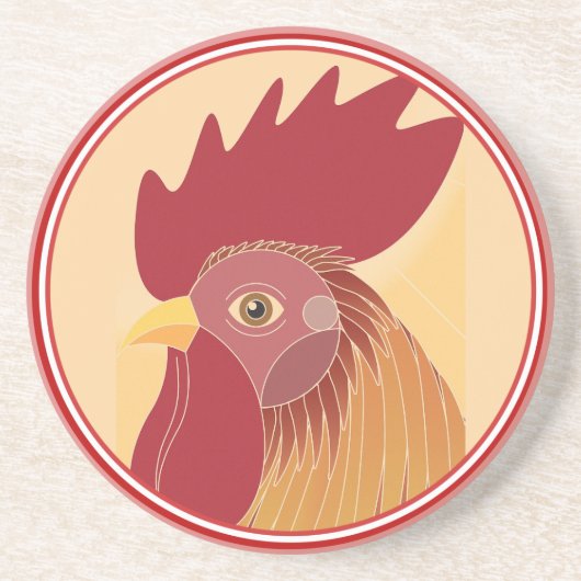 Rooster Sandstone Onderzetter (Voorkant)