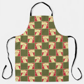 Rooster Schachbrettpatroon Schort (Voorkant)