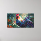 Rooster schilderij op stretched canvas Print (Voorkant)