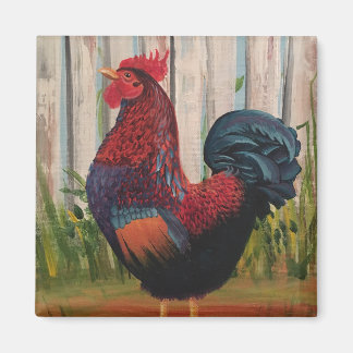 Rooster-schilderkunst magneet