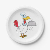 Rooster Serving Food Papieren Bordje (Voorkant)