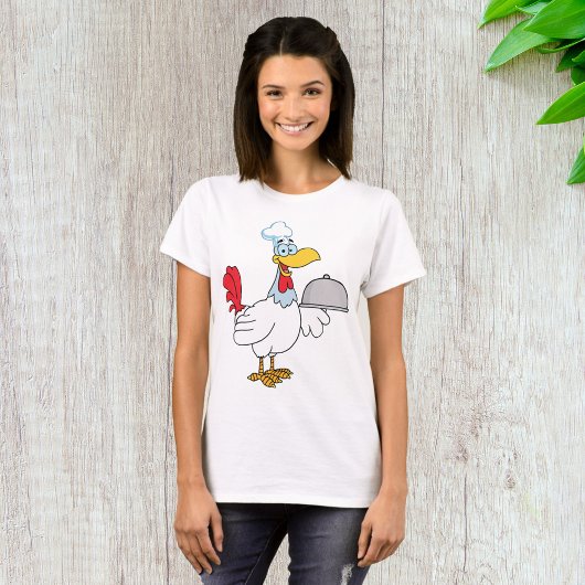 Rooster Serving Food T-shirt