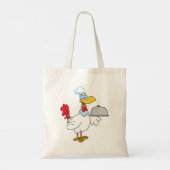Rooster Serving Food Tote Bag (Achterkant)