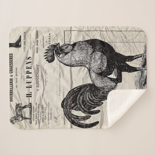 Rooster Sherpa Deken (Voorkant (horizontaal))